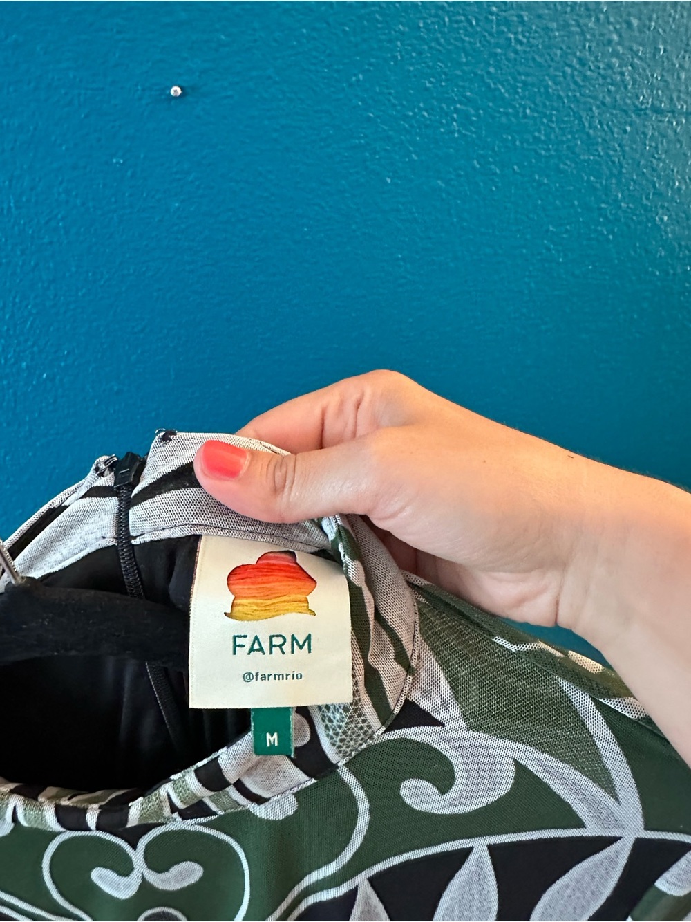 Farm Rio Green Pattern Dress - Picture 3 of 3